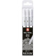 Sakura Gelly Roller Pens, Bright White, Set 3