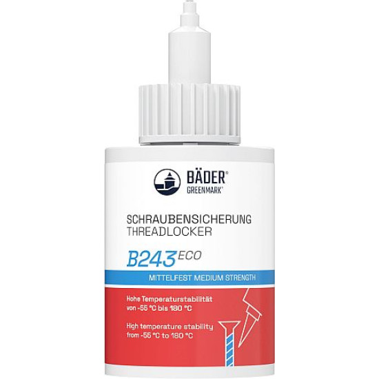 Bäder B243 Eco Thread Locker, Medium Strength, Blue