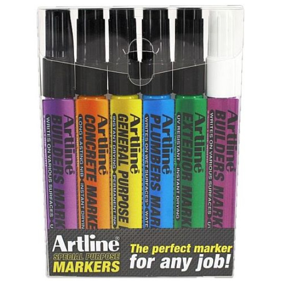 Artline Professional Range Markers, Set of 6