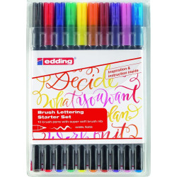 edding 1200 metallic color pen - multi-colored - 6 pens - round nib 1-3 mm  - glitter metallic markers for writing,drawing and sketching-for guests