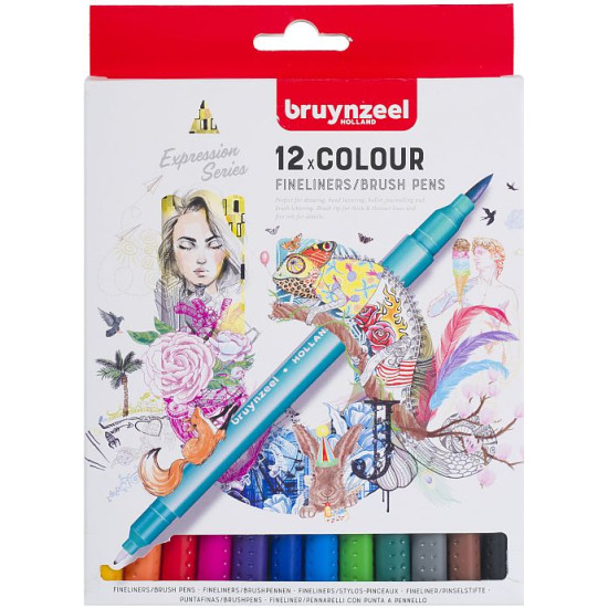 Bruynzeel FineLiner / Brush Pen Set
