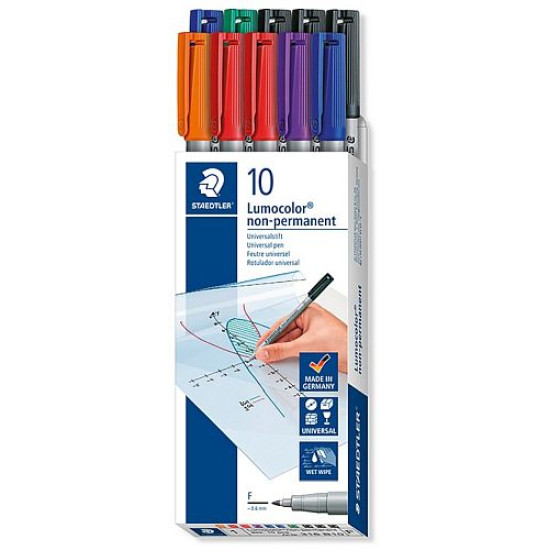 Staedtler Lumocolor Non-Permanent 316 Fine Tip Pens 