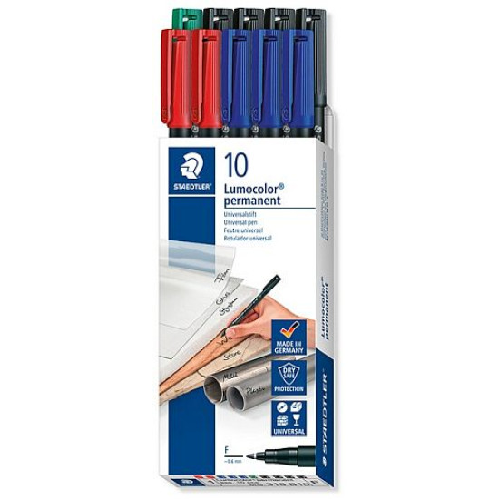 Staedtler Lumocolor Permanent 318 Fine Tip Pens 