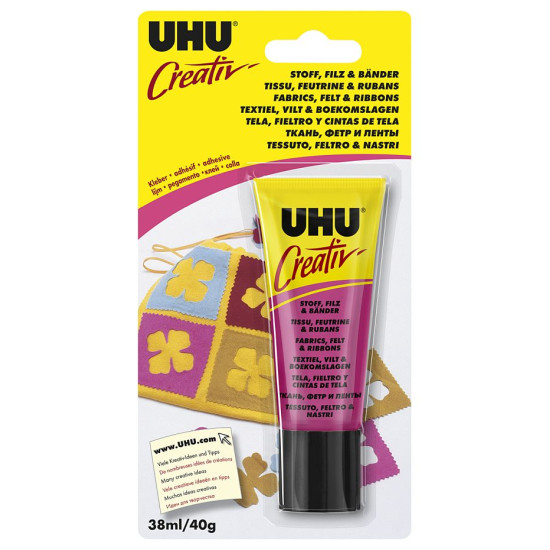 UHU Creativ' Fabric, Felt & Ribbon Glue, 38ml/40g, - 47268