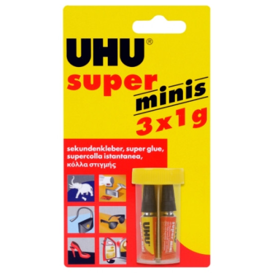 UHU Super Glue Mini, 3 x 1g